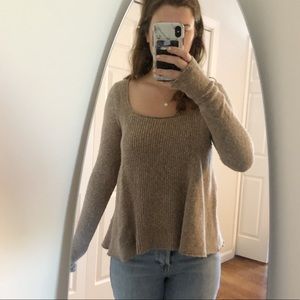 FREE PEOPLE tan sweater